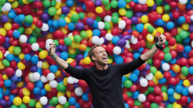 Chris Martin nimmt ein Bad während des Münchner Konzertwochenendes.