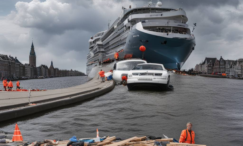 Aktivisten blockieren Zufahrt für Kreuzfahrtschiff nach Amsterdam