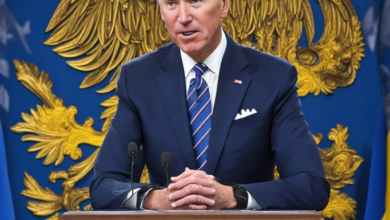 Joe Biden kündigt Unterstützung für die Ukraine und Sanktionen gegen Russland an.