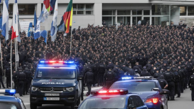 Große Polizeiaktion in Unterseen BE