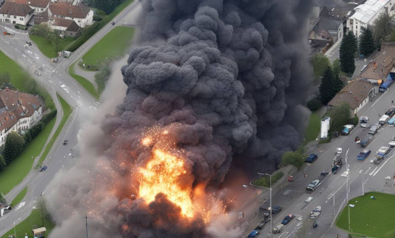 Gigantische Explosionen in Frick AG