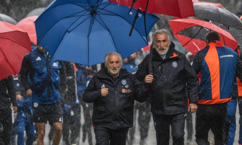 Vater von Labinot Bajrami wirft Regenschirm auf Trainer Moniz