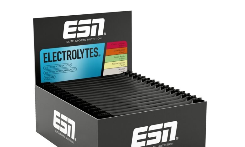 ESN Electrolytes – hypotones Elektrolyt-Pulver mit 5-fach-Elektrolyt-Matrix.