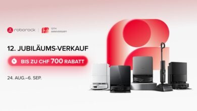 Roborock 12. Jubiläums-Verkauf – bis zu CHF 700 Rabatt, 24. August bis 6. September 2026.