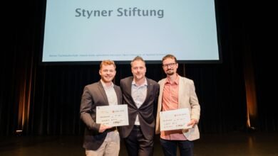Styner-Preis 2026 – Elia Lenti (1. Preis, CHF 10'000) und Kilian Schürch (2. Preis, CHF 5'000).