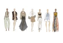 UNFOLD Capsule Collection von REAWAKE – Kleiderskizzen der sieben Looks.